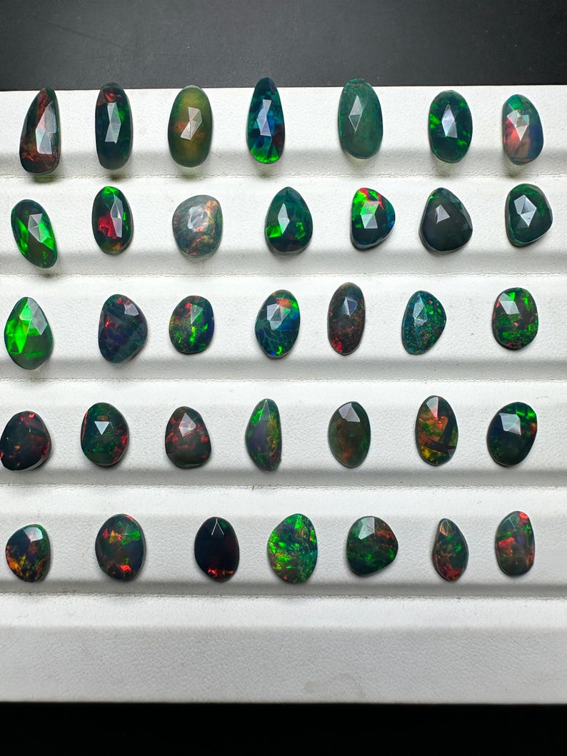 Multi fire Ethiopian Opal Rosecuts