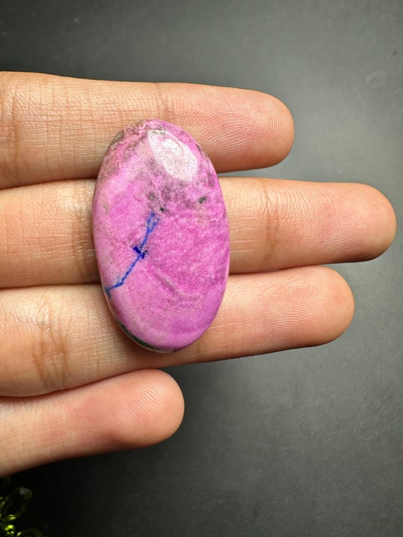 Pink Cobalto Calcite Cabochon: 31.25 ct Oval Gemstone (30x17mm)