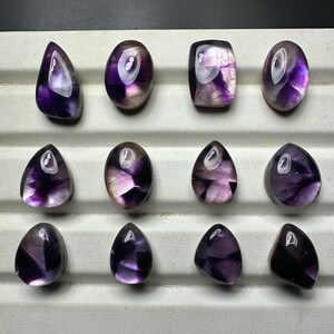 trapiche amethyst cabochon back with mop available for etsy sell