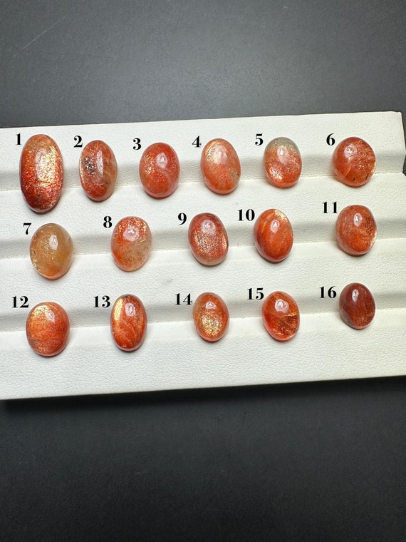 Natural Sunstone Cabochon: Warm Orange Gemstone for Jewelry