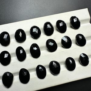 natural black spinel rosecuts for jewelry making