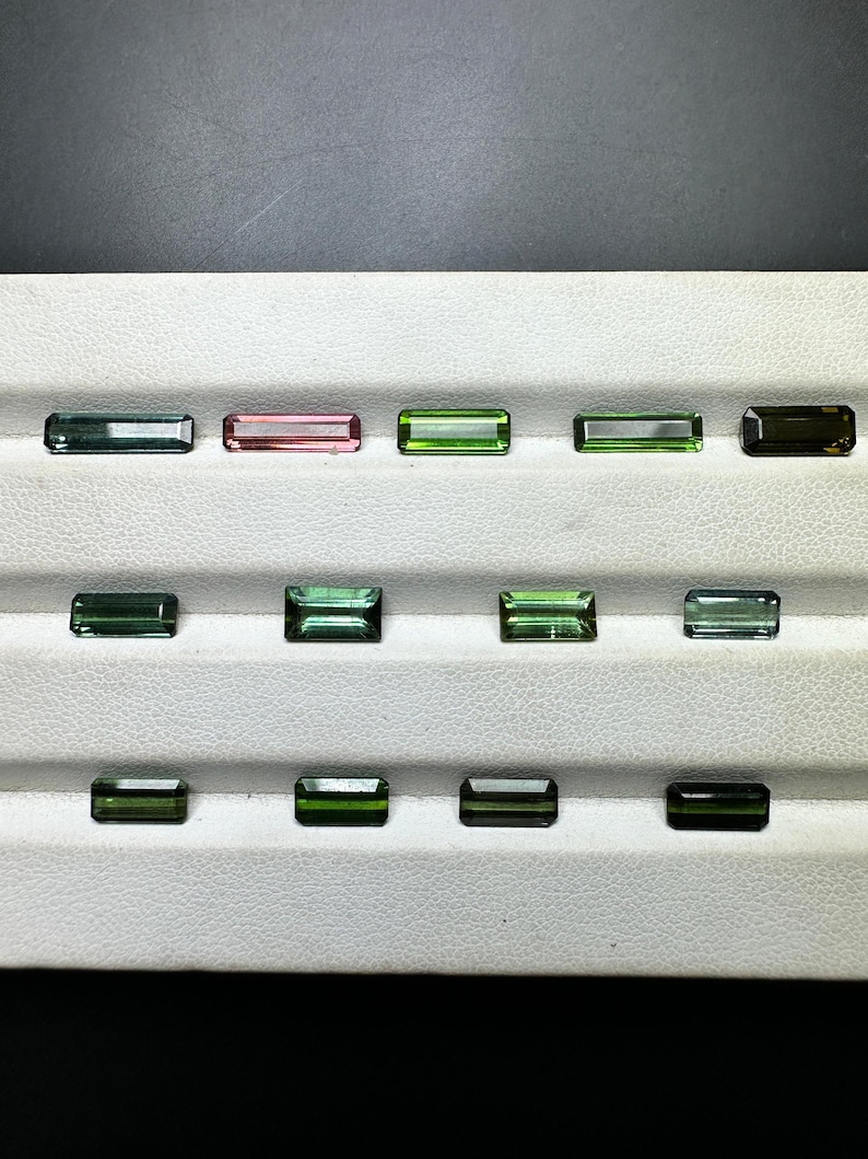 Faceted Tourmaline Baguettes for Pairing