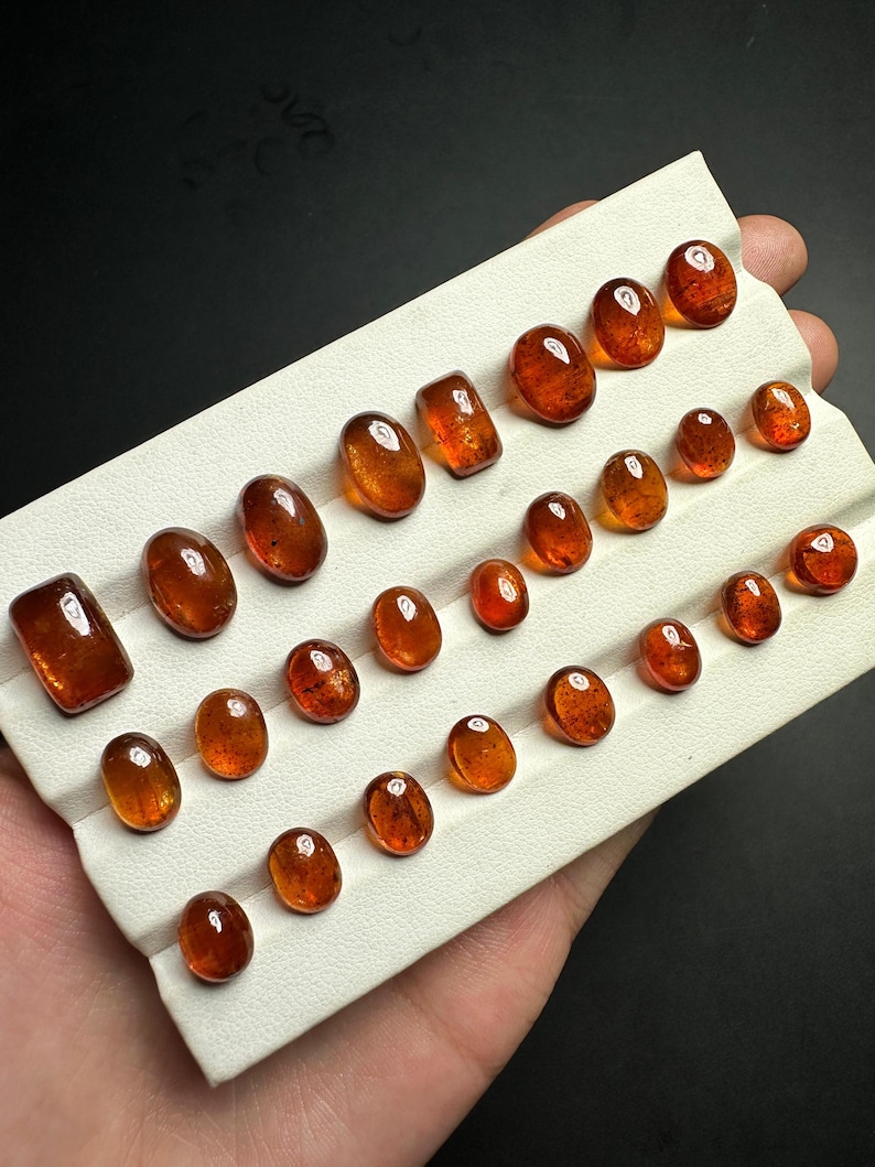 rare orange kyanite loose cabochon for sell on etsy