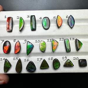 Natural Ammolite Cabochon: Iridescent Gemstone for Jewelry Making