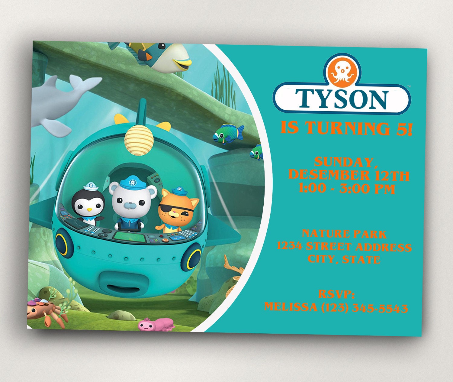 Octonauts Birthday Party Invitation Printable File Octonauts Images