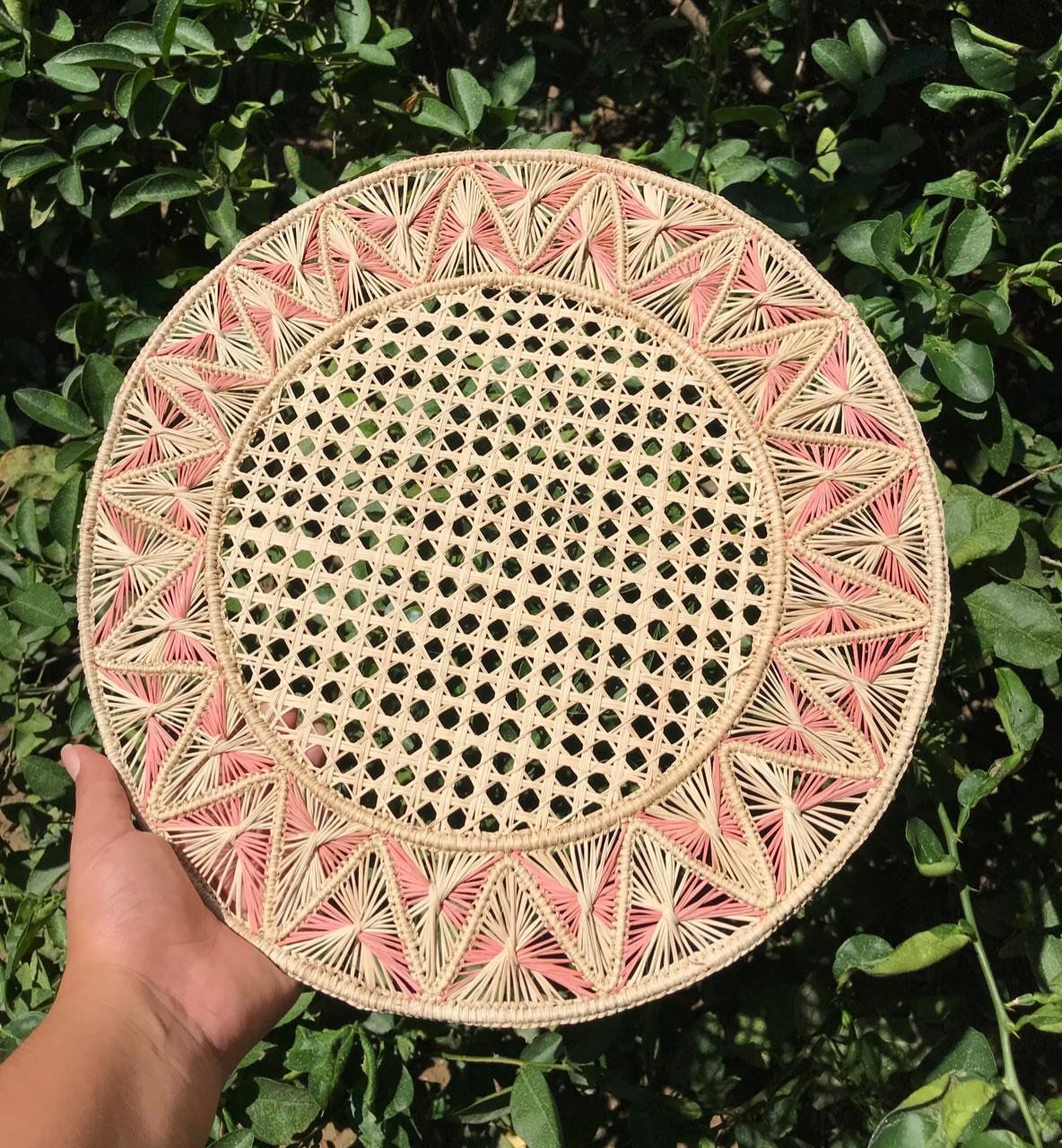 Iraca Palm Placemats 2colors Pyramid Style Etsy