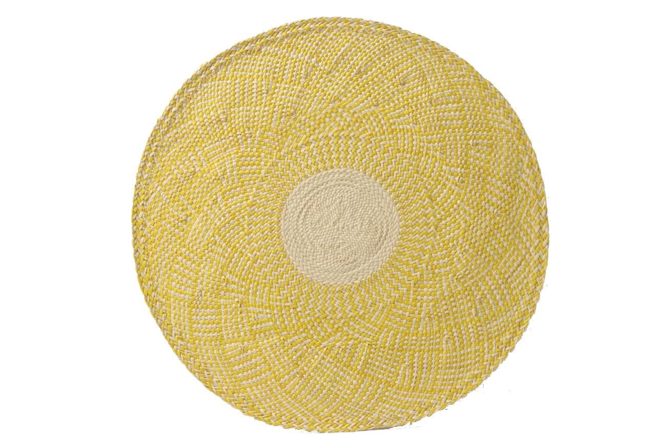 Yellow Iraca Straw Placemats Handwoven Fine Weave 3032cm Etsy