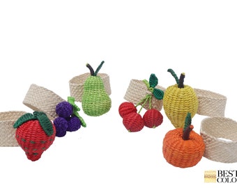 Iraca Fruits Napkin Rings