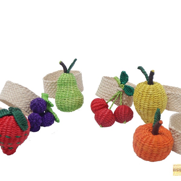 Iraca Fruits Napkin Rings