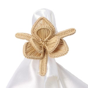 Orchid Iraca Napkin Rings Natural colors High Quality Handmade
