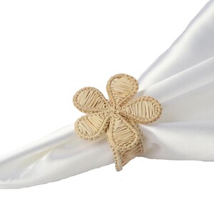 Daisy Iraca Napkin Ring - 100% handmade