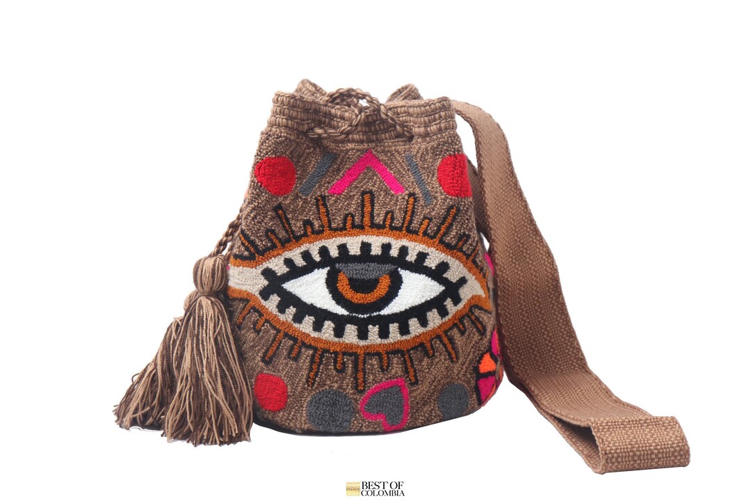 Medium Evil Eye Wayuu Bag Etsy