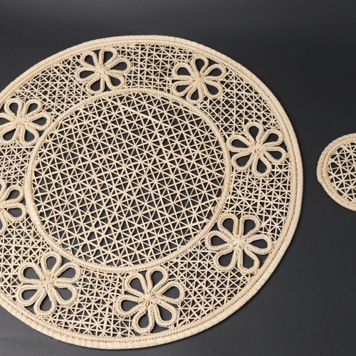 Iraca Palm Placemats 10 Colors Pyramid Style High Quality Etsy