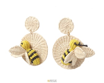 Bee Iraca/Raffia  Earrings