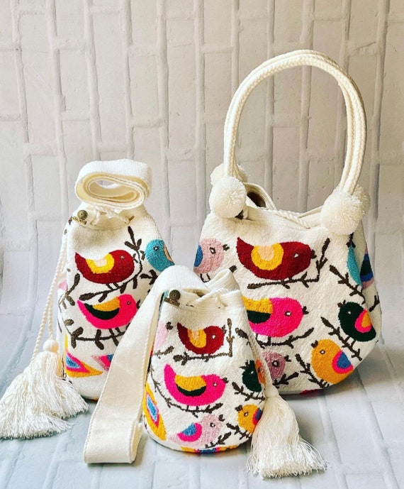 Large Wayuu Tote Bag Tapistry Birds Edition Etsy UK