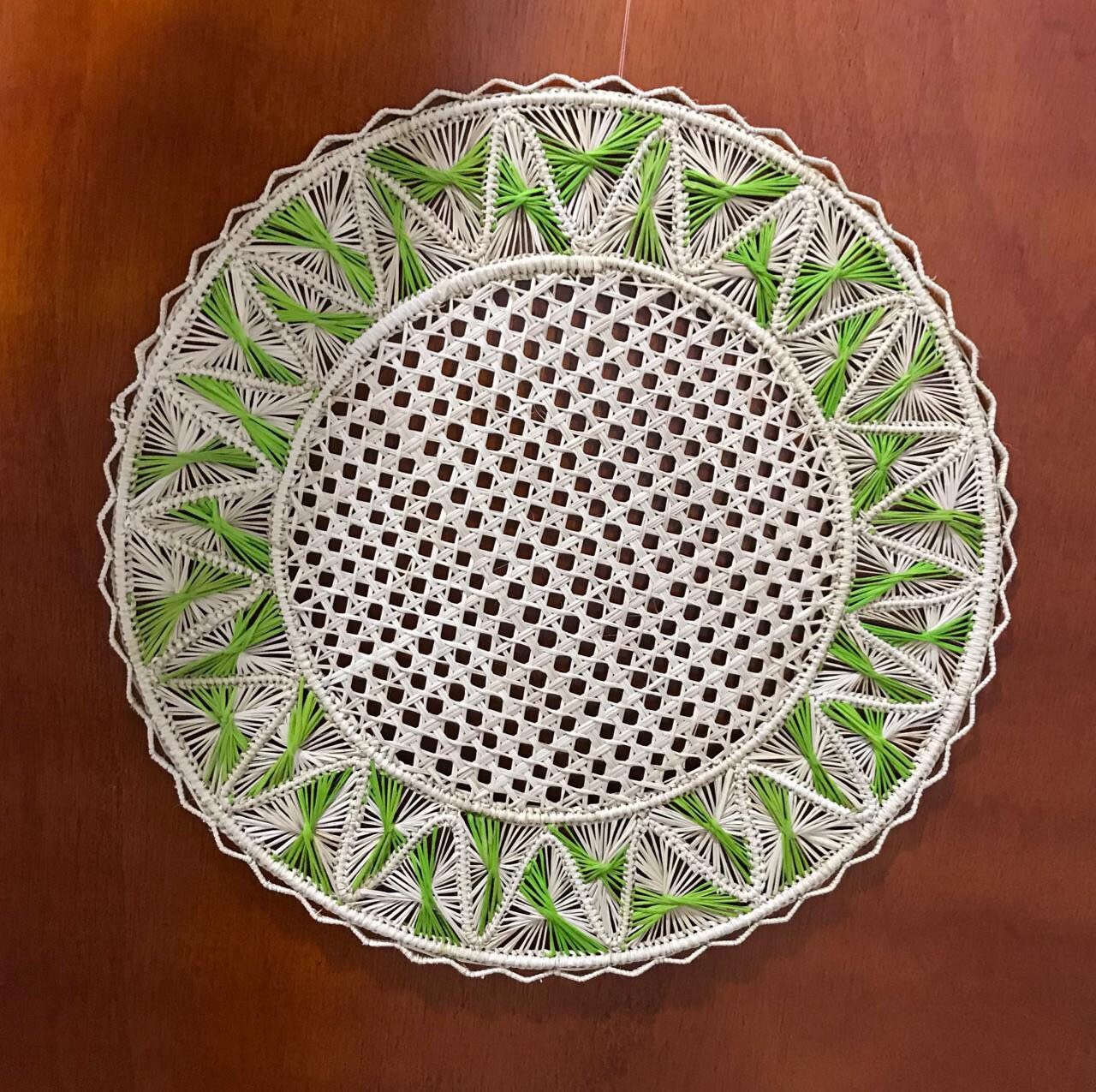 Iraca palm Placemats 2Colors Pyramid Style Etsy 日本