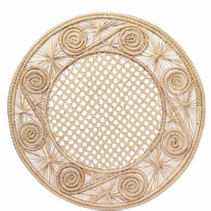 Caracol Iraca Straw Placemats & Coasters High Quality - 3 sizes (13” - 13.8” - 15”)