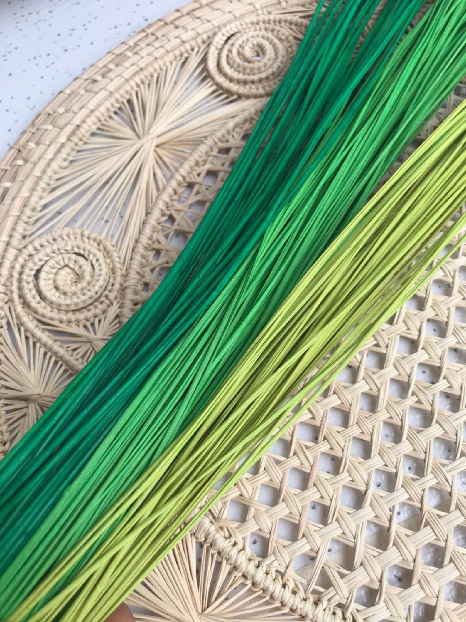 Iraca palm Placemats with 8 Hearts All natural & 6 Colors / Etsy