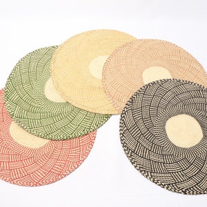 Colorfull iraca placemats Handwoven -