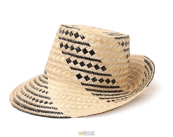 Black & Natural Wayuu Straw Hat - Unisex