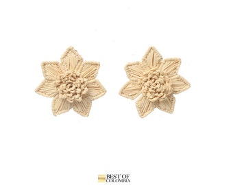 Florecitas Iraca/Raffia Earrings