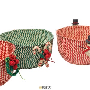 Woven baskets/bowls - Holiday Edition Raffia/iraca