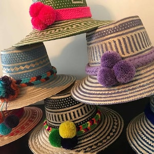 Colorfull Straw Hats - Wayuu Hat Handwoven