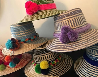 Colorfull Straw Hats - Wayuu Hat Handwoven