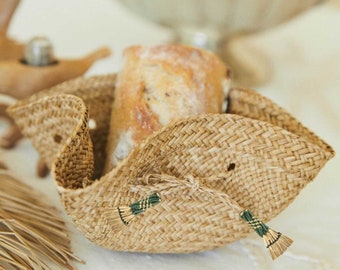 Woven Iraca/Straw Bread Basket - Small & Large