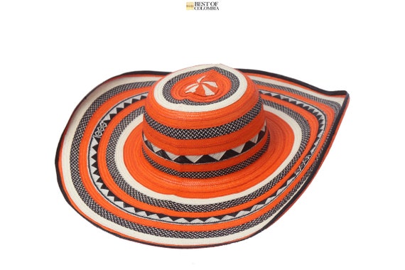 Orange Sombrero Vueltiao Hat All Sizes 