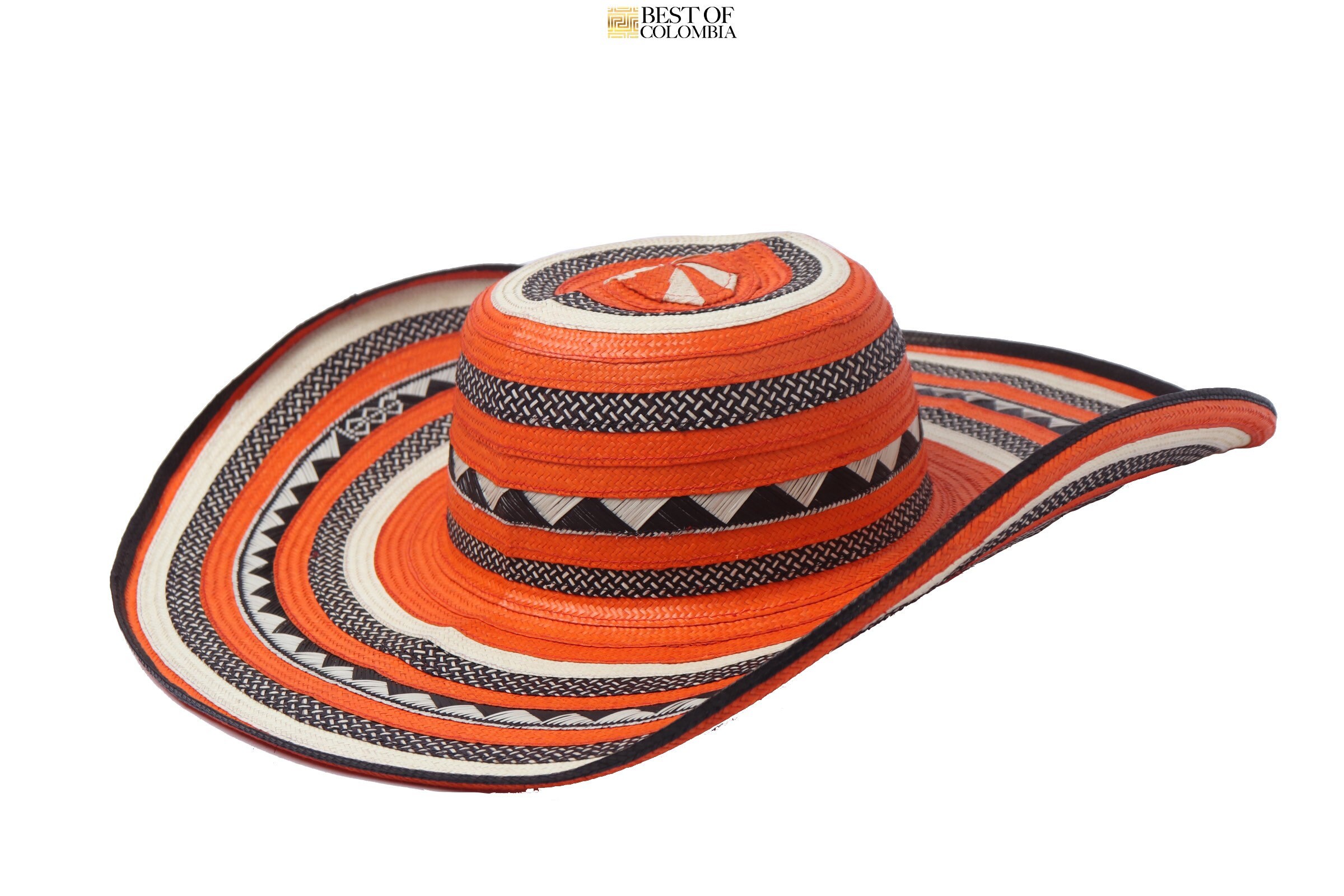 Orange Sombrero Vueltiao Hat All Sizes 