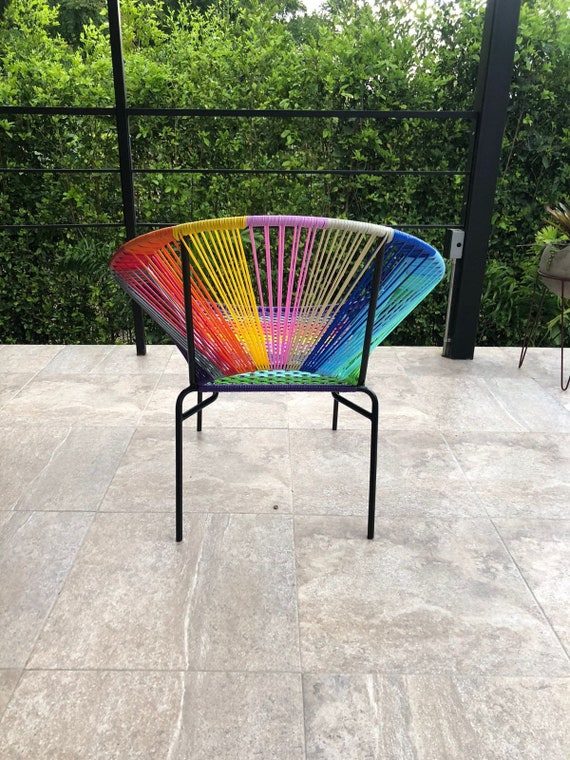 coloured plastic garden chairs