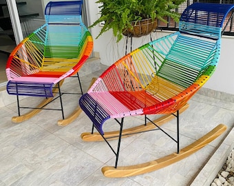 Colorfull Rocking Chair - PVC & Steel