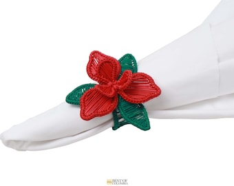 Orchid Iraca Napkin Rings - Holiday Edition