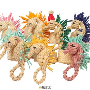 Seahorse Iraca Napkin Ring 7+ colors