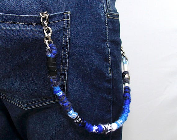 Portachiavi Uomo o Catena Jeans Biker fatta a mano. 60 cm di | Etsy Italia