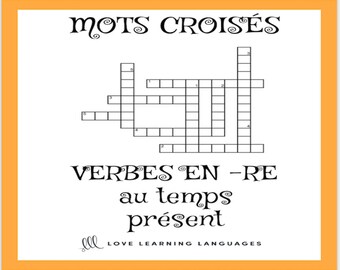french er verbs crossword puzzle regular er verbs etsy french er verbs
