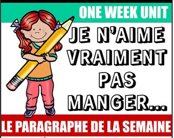 French Writing Activity - Homeschool - Écriture en Français - One Week French Writing Unit