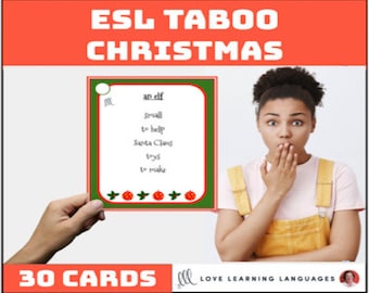 Weihnachten Sprech-Höraktivität Tabu-Spiel - ESL - Homeschool