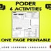Spanish Verb PODER Worksheet Present Tense 6 Activities One Page ...