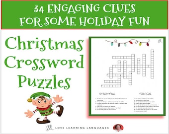 Christmas Crossword Puzzle Activities - Homeschool