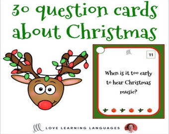 Weihnachtswortschatz - Weihnachtskarten mit Sprüchen auf Englisch - Homeschool