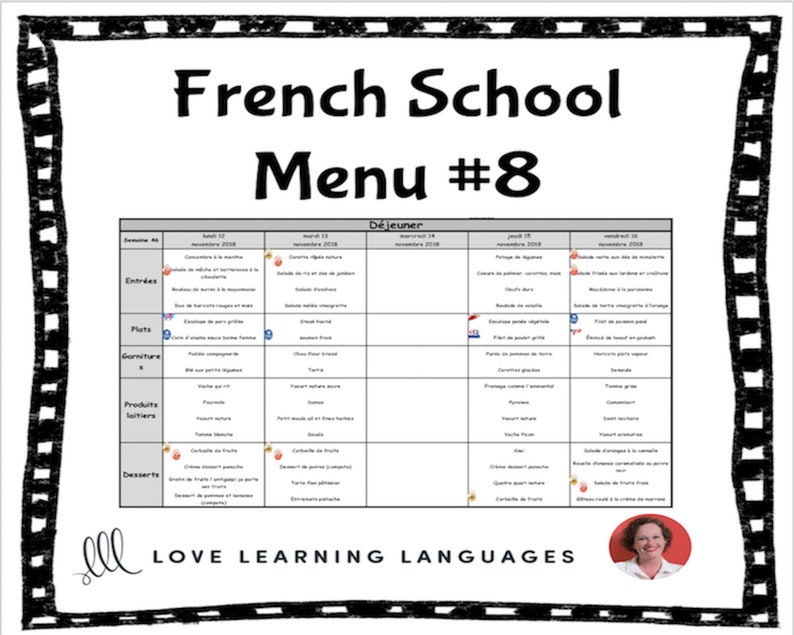French School Lunch Menu 8 Homeschool Etsy french-school-lunch-menu-8-homeschool-etsy
