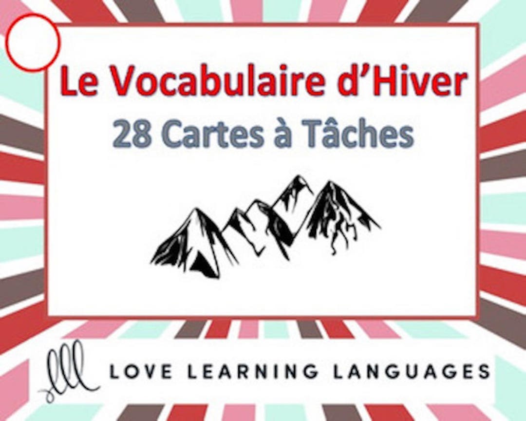 Vocabulaire d'hiver  Vocabulary cards, Word wall, Classroom