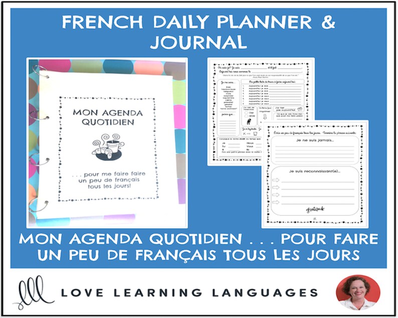 French Language Planner and Workbook 200 Page PDF Learn and Etsy