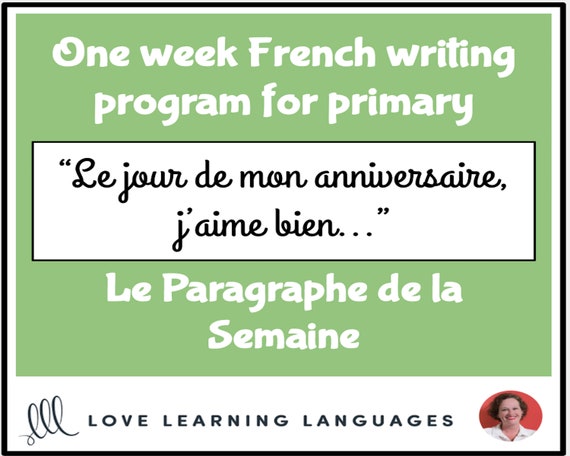 Le Paragraphe De La Semaine 1 Week French Primary Writing Etsy Le Paragraphe De La Semaine 1 Week French Primary Writing Etsy