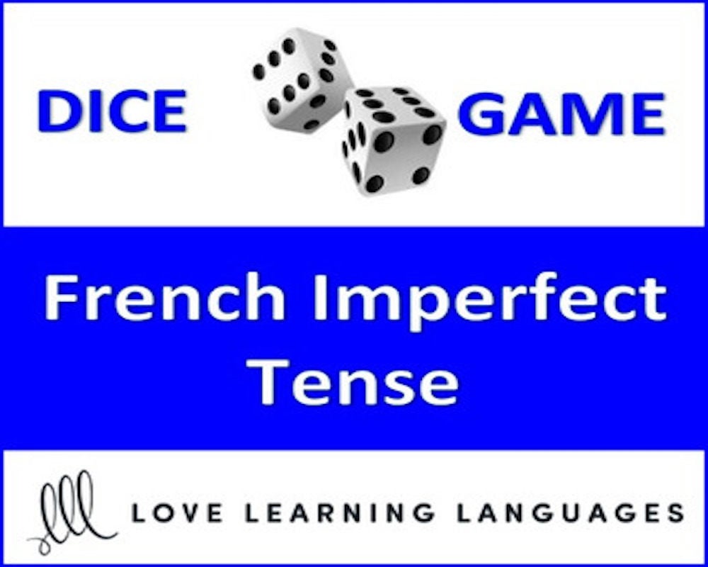 Dice Game French Imperfect Tense L Imparfait Jeu De Etsy