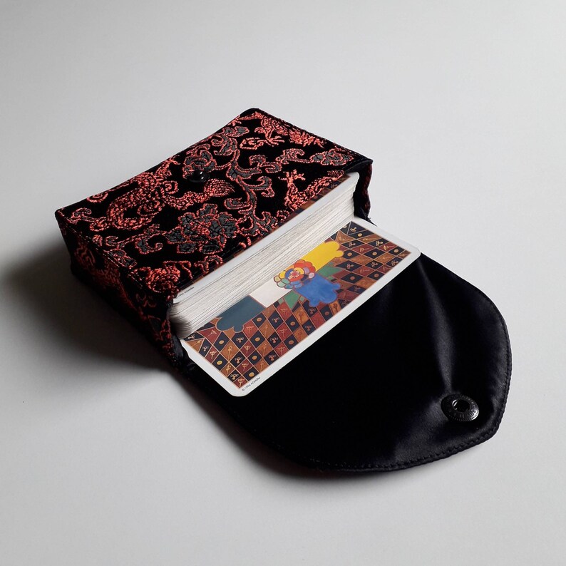 Chinese dragon tarot bag Tarot case Dragon brocade Custom tarot case Brocade Oracle bag