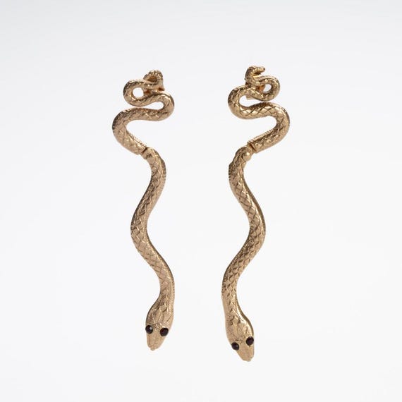 Acquista 1 paio di orecchini a bottone a forma di serpente esagerati, aspetto vivido, orecchini punk, accessori per gioielli di moda in Italia a partire da 1.66
