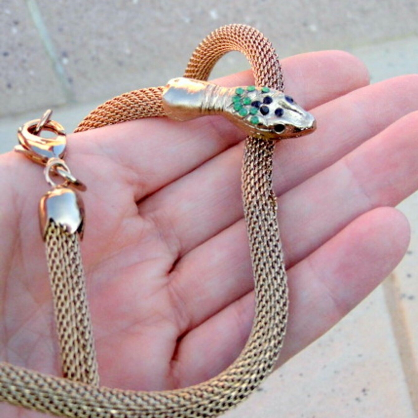 Collana Donna Lunga Serpente Gioiello Forma Di Serpe Dorato Etsy